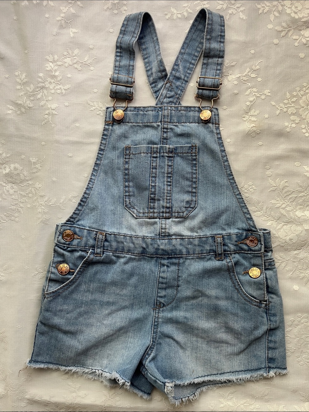 Denim Blue Kids Shorts Bib Overalls